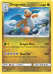 Dragonite Sun & Moon Pokemon Card