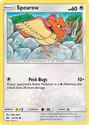 Spearow Sun & Moon Pokemon Card