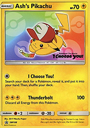 Card image - Ash's Pikachu - SM108 from SM Black Star Promos