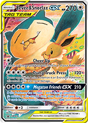Eevee and Snorlax GX SM Black Star Promos Pokemon Card