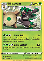 Rillaboom Sword & Shield Pokemon Card