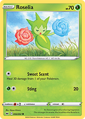 Roselia Sword & Shield Pokemon Card