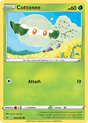 Cottonee Sword & Shield Pokemon Card