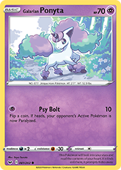 Galarian Ponyta Sword & Shield Pokemon Card