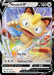 Meowth V SWSH Black Star Promos Pokemon Card