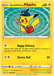 Special Delivery Pikachu SWSH Black Star Promos Pokemon Card