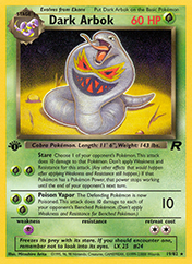 Dark Arbok Team Rocket Card List