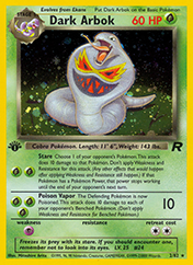 Dark Arbok Team Rocket Card List