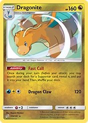 Dragonite Team Up Pokemon Card