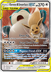 Card image - Eevee & Snorlax-GX - 120 from Team Up
