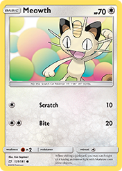 Meowth Team Up Pokemon Card