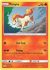 Ponyta Team Up Pokemon Card