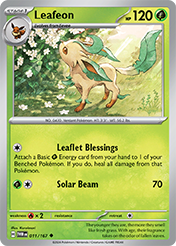 Leafeon Twilight Masquerade Card List
