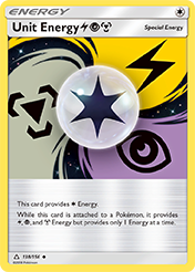 Unit Energy LightningPsychicMetal Ultra Prism Pokemon Card