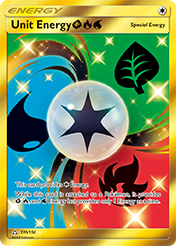 Unit Energy GrassFireWater Ultra Prism Pokemon Card
