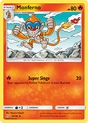 Monferno Ultra Prism Pokemon Card