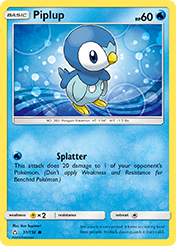 Piplup Ultra Prism Pokemon Card