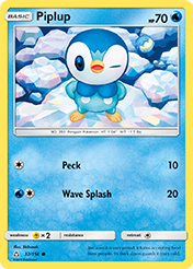 Piplup Ultra Prism Pokemon Card