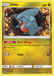 Gible Ultra Prism Pokemon Card