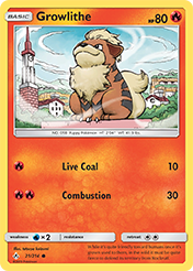 Growlithe Unbroken Bonds Pokemon Card