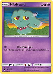 Misdreavus Unbroken Bonds Pokemon Card