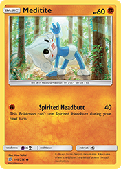 Meditite Unified Minds Pokemon Card
