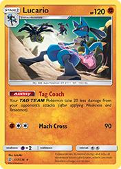 Lucario Unified Minds Pokemon Card