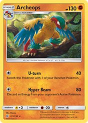 Archeops Unified Minds Pokemon Card