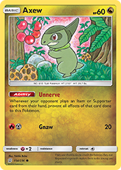 Axew Unified Minds Pokemon Card