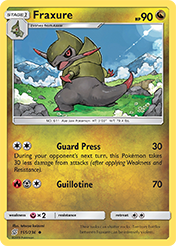 Fraxure Unified Minds Pokemon Card