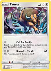 Tauros Unified Minds Pokemon Card