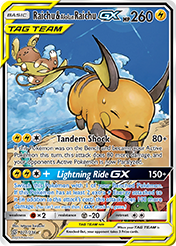 Raichu & Alolan Raichu-GX Unified Minds Pokemon Card