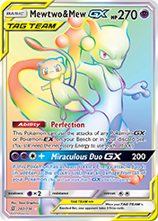 Mewtwo & Mew-GX Unified Minds Pokemon Card