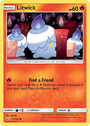 Litwick Unified Minds Pokemon Card