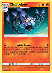 Chandelure Unified Minds Pokemon Card