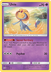 Uxie Unified Minds Pokemon Card