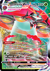 Orbeetle VMAX Vivid Voltage Pokemon Card