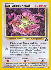 Team Rocket's Meowth Wizards Black Star Promos Card List