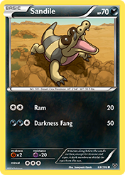 Sandile XY Pokemon Card