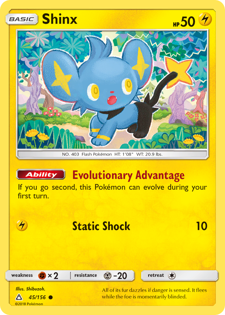 Shinx Ultra Prism Pokemon Card.