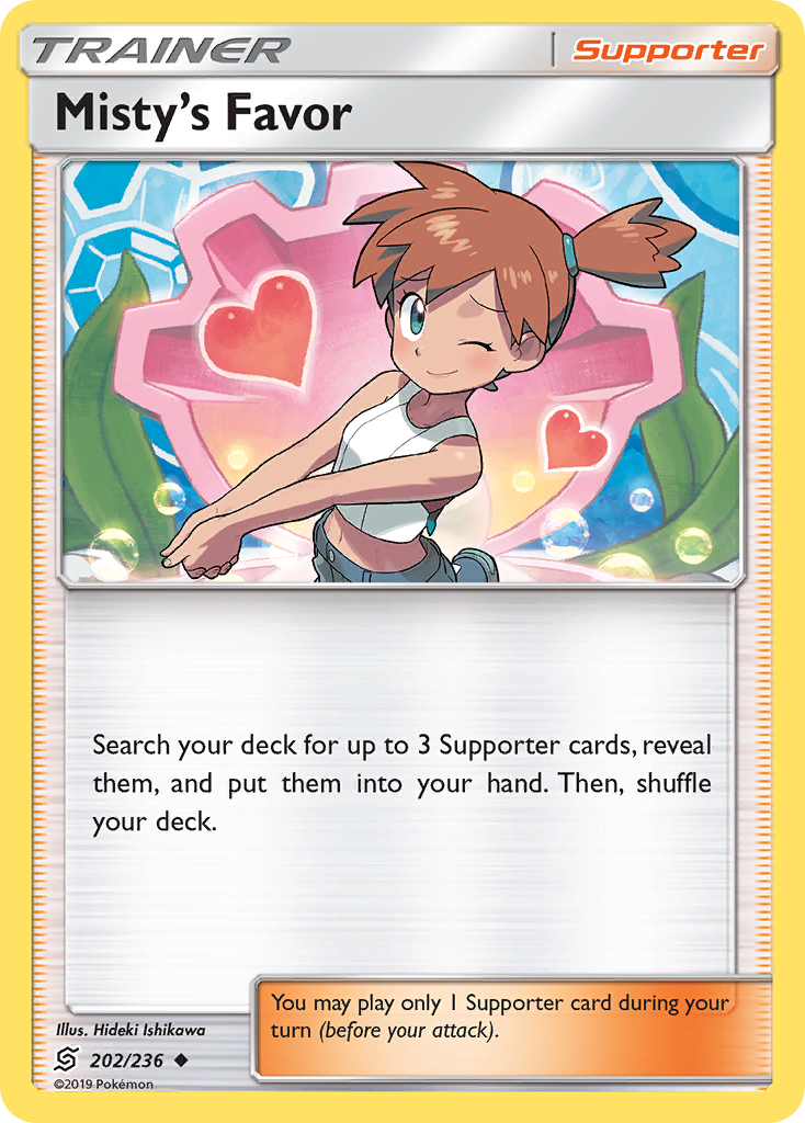 Misty's Favor Unified Minds Pokemon Card.