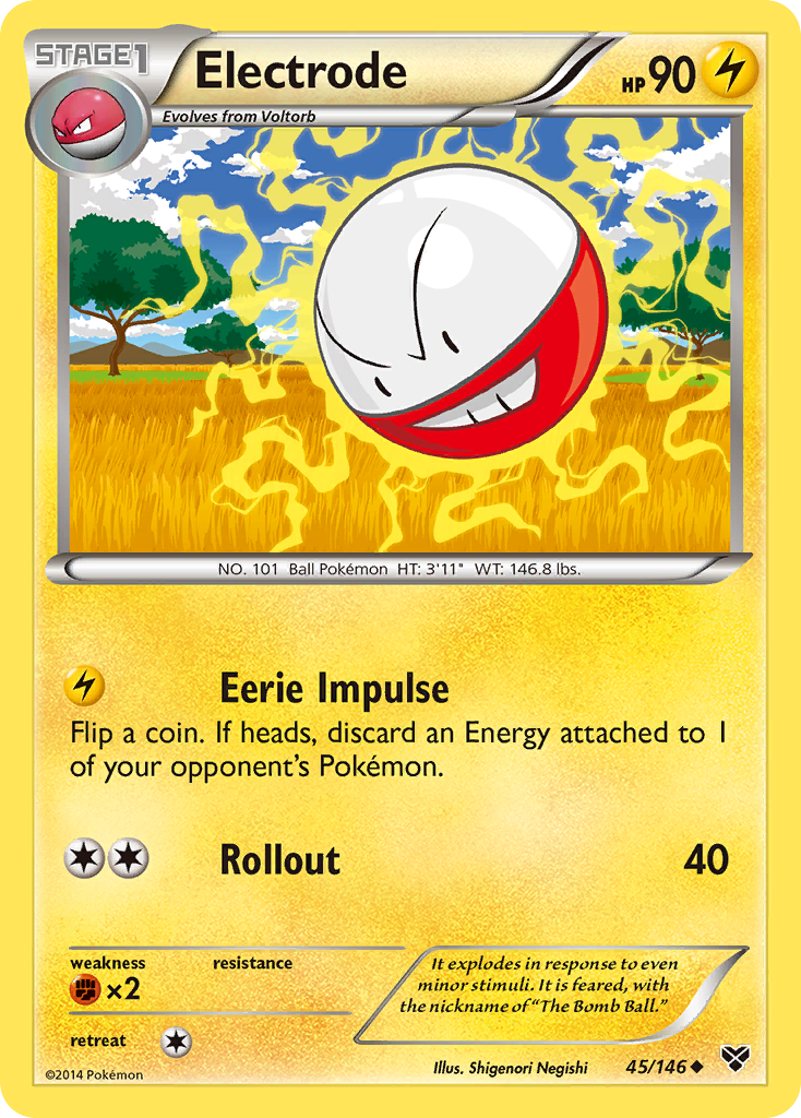 Electrode XY Pokemon Card.