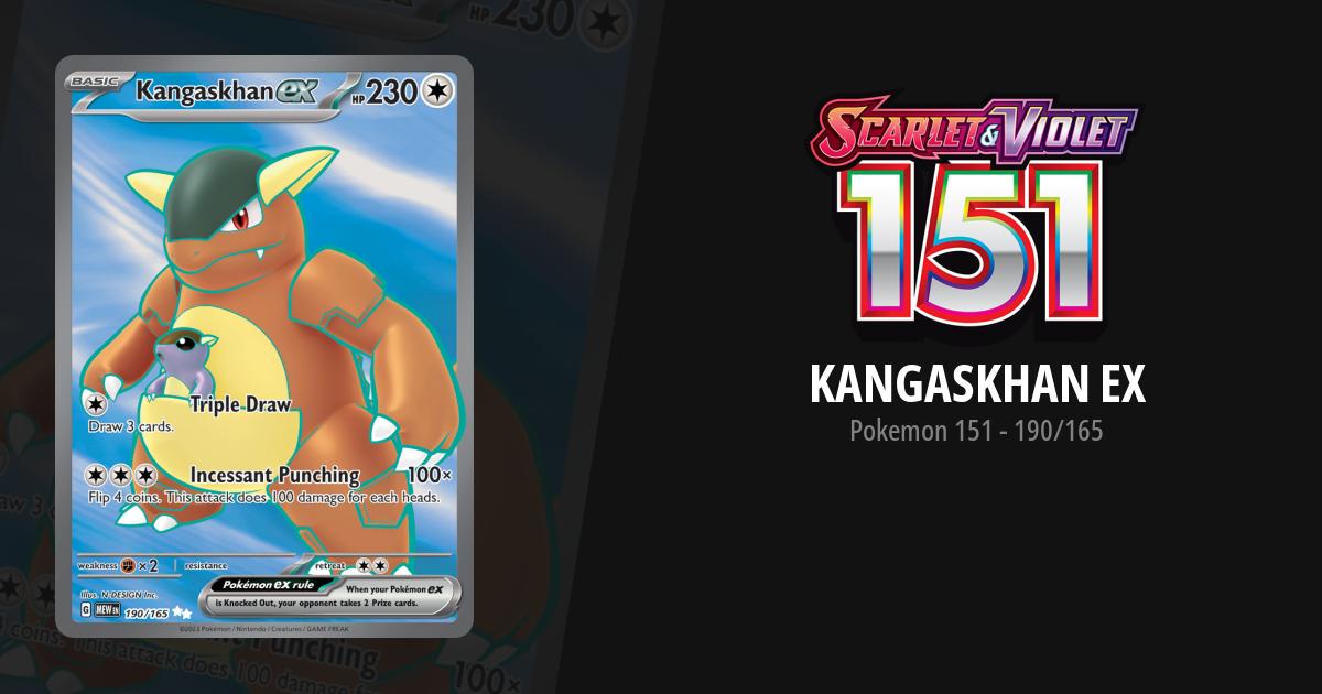 PSA 8 Pokemon 151 TCG - Kangaskhan ex 190/165 - Full Art Ultra Rare Holo  Card