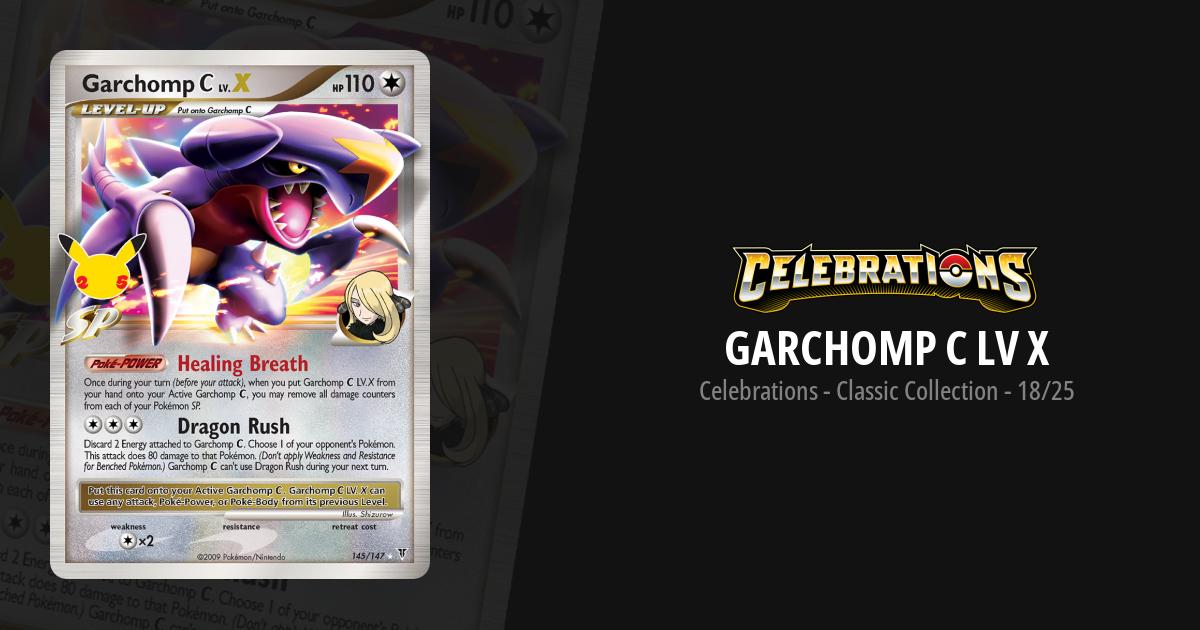 Garchomp C LV.X 2021 Celebrations: Classic Collection Holo #145 Price Guide  - Sports Card Investor