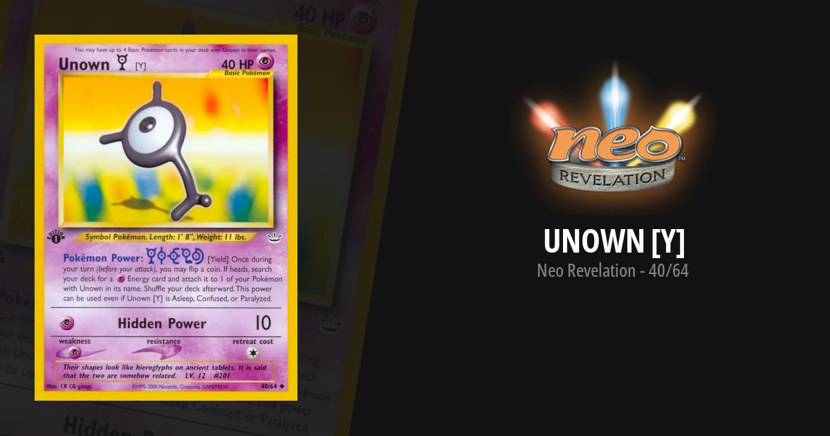 Unown [Y] (40/64) [Neo Revelation 1st Edition]