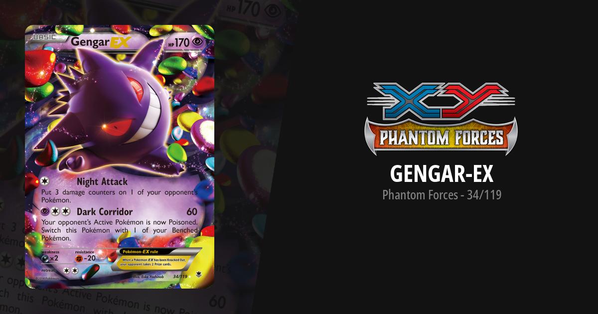 PrimetimePokemon's Blog: Mega Gengar EX -- Phantom Forces Pokemon Card  Review