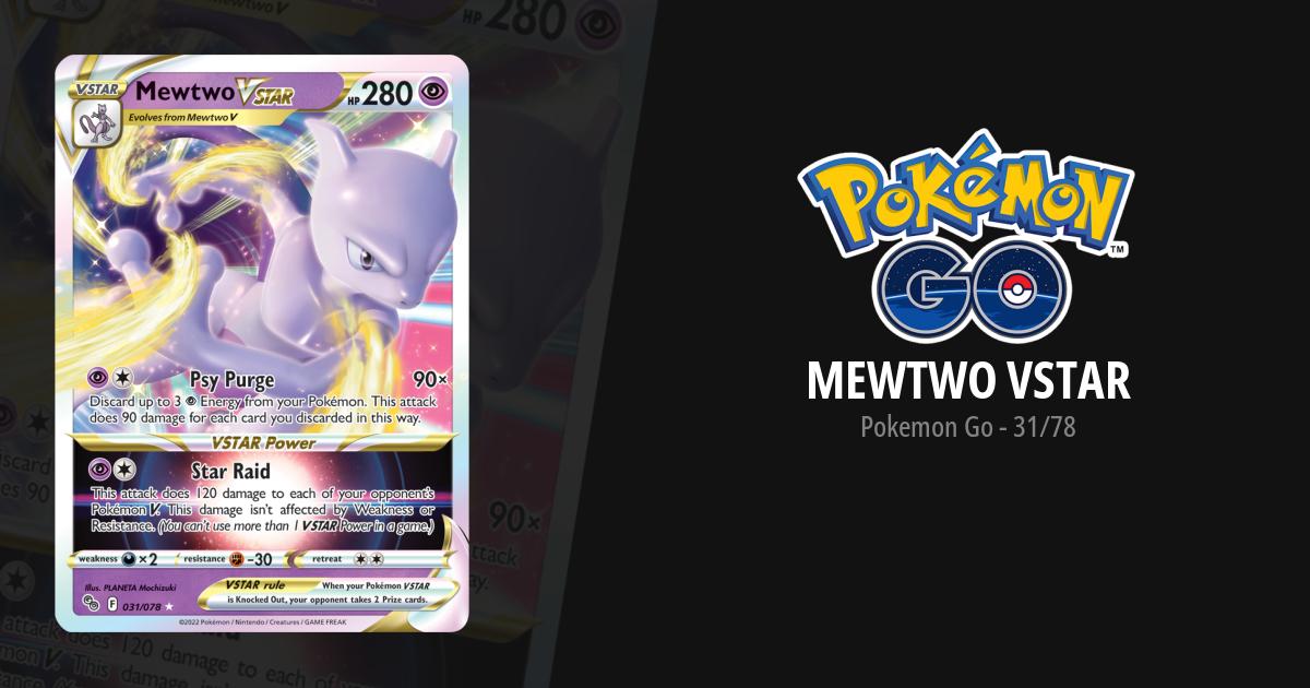 2022 Pokémon Go Mewtwo Vstar 31/78 GMA 8.5 Near Mint Condition