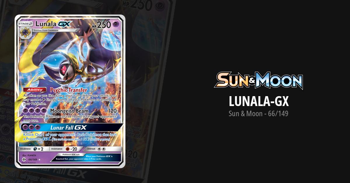 Lunala GX Holo Pokemon Card 66/149