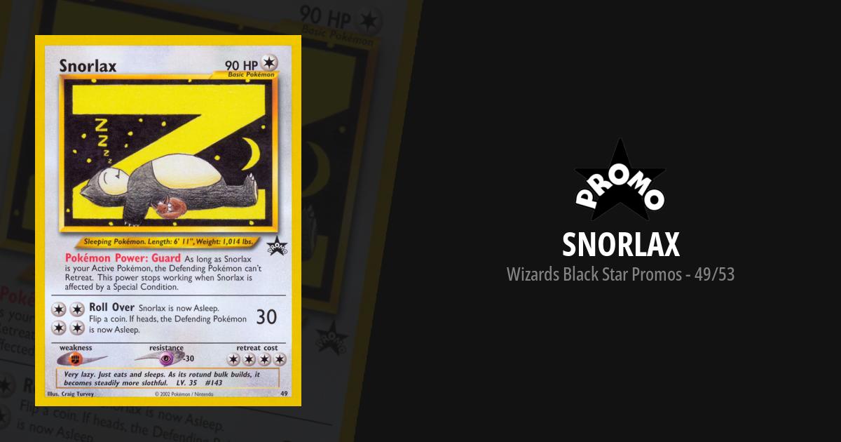  Pokemon - Snorlax (49) - Wizards Black Star Promos