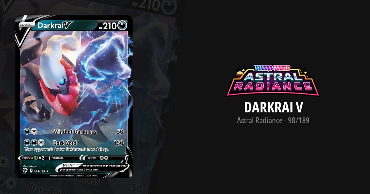 darkrai v pokemon card value Pokemon TCG Astral Radiance 098/189 Darkrai V Card